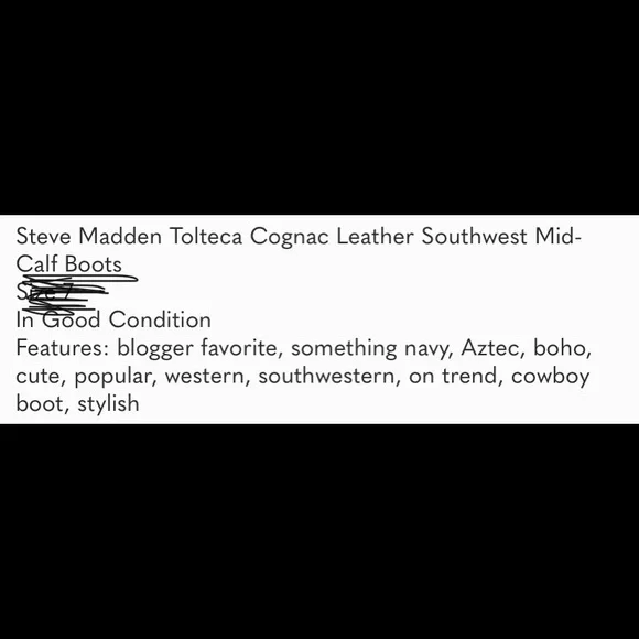 Steve Madden Tolteca Southwest Aztec boho leather Boots size 7.5 - Picture 4 of 11